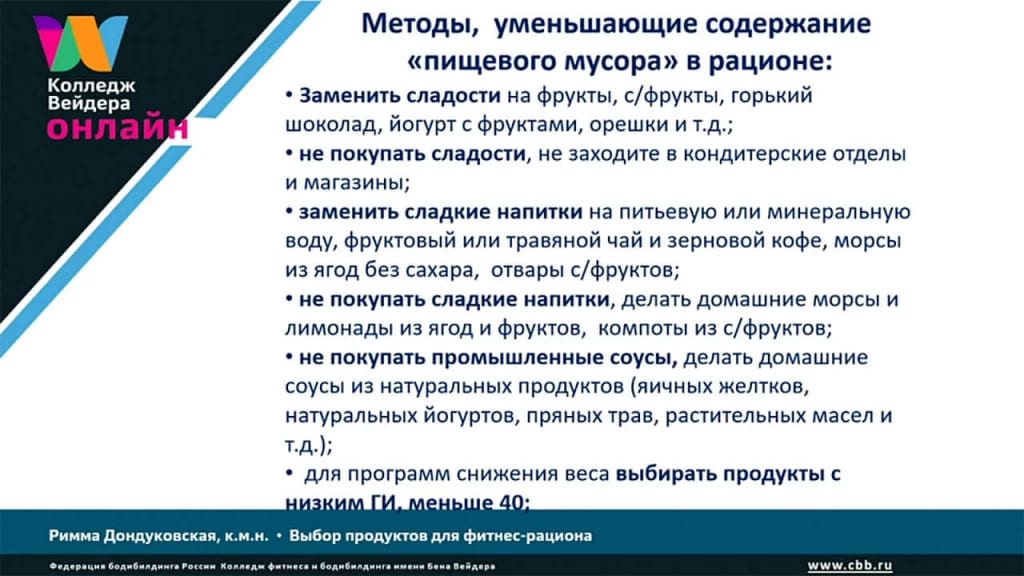 Галерея Выбор продуктов для фитнес-рациона 6
